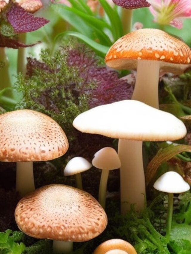 Image of a diverse arrangement of various mushrooms, creating an inviting visual.
